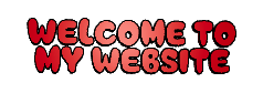 a rotating gif reading welcome to my website. it's really cringe.